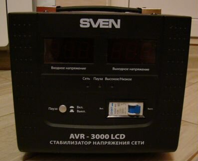 Стабилизатор sven AVR 3000 LCD