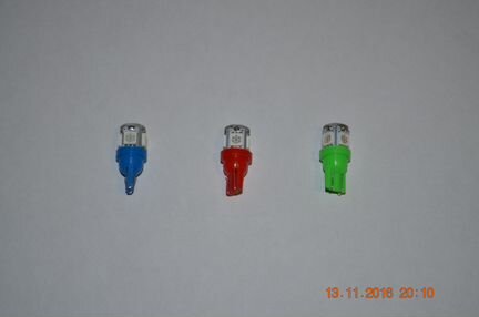 Светодиодные лампы цоколь T10 5W SMD5050(3 цветов)
