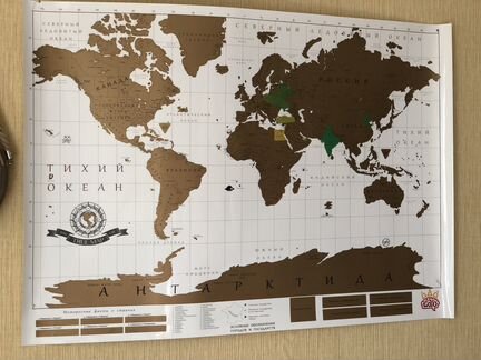 Карта мира, скетч (можно стирать страны где был)