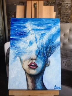 Картина маслом «Наши мысли подобны цунами»