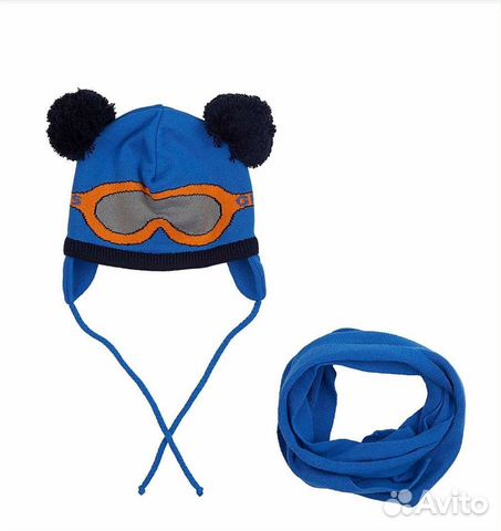 Комплект (шапка и шарф) осень-зима, размер 46-48