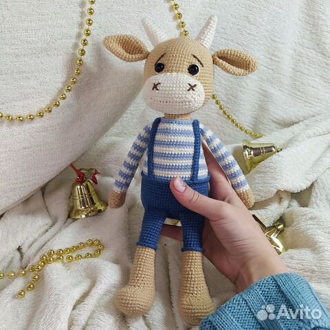 Бычок Вязаная игрушка мягкая своими руками