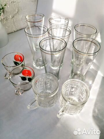Стаканы кружки стекло хрусталь, СССР, от