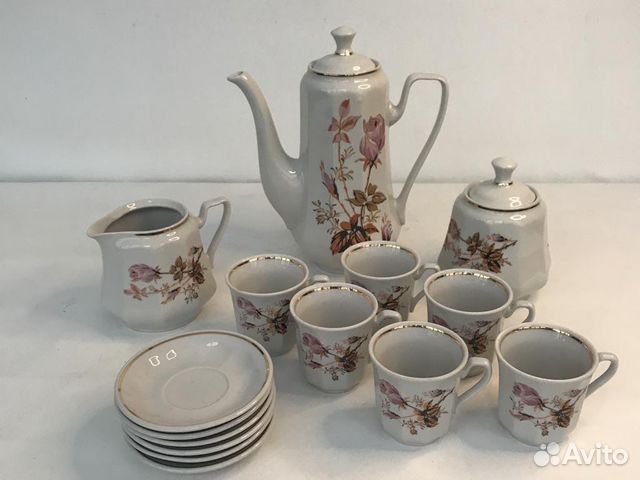 Новый фарфоровый кофейный сервиз СССР сумский заво