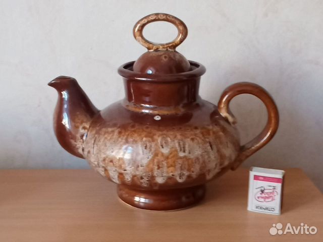 Чайник керамический большой пузатый