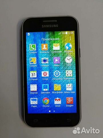 Телефон Samsung Galaxy J 1,SM-J100F, озу-768Мб, 4Г