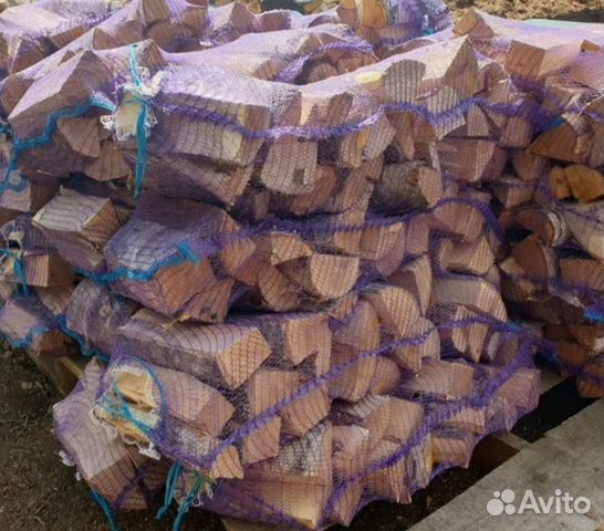 Дрова колотые в сетках