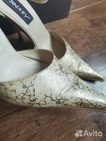 Золотые женские туфли на шпильке, размер 36