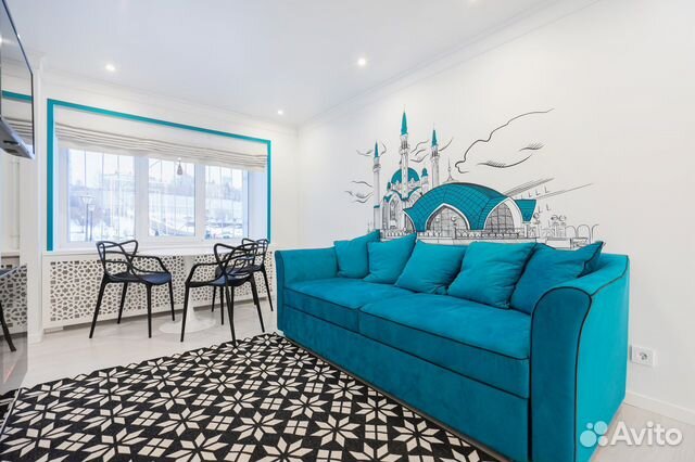 

1-к. квартира, 43 м², 2 кровати