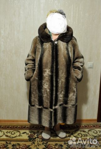 Шуба мутоновая большого размера Шуба мутоновая большого размера
