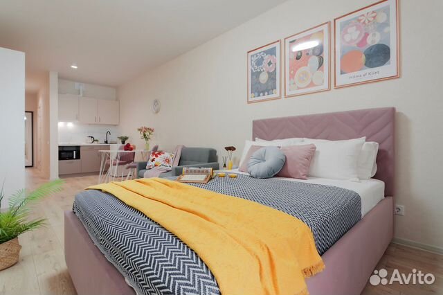 

Квартира-студия, 28 м², 2 кровати