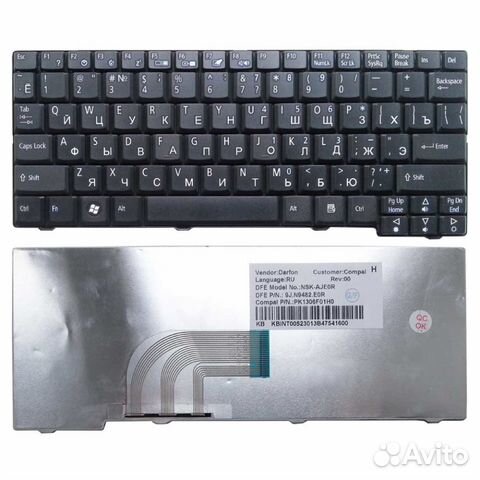 Клавиатура для нетбука Acer 531. Отп. в регионы