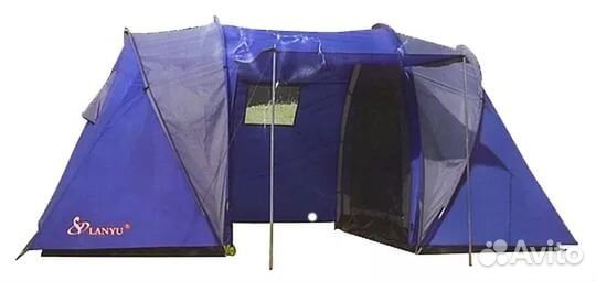 Кемпинговая четырехместная двухкомнатная палатка