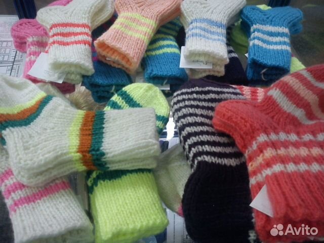 Тепленькие носочки разных цветов