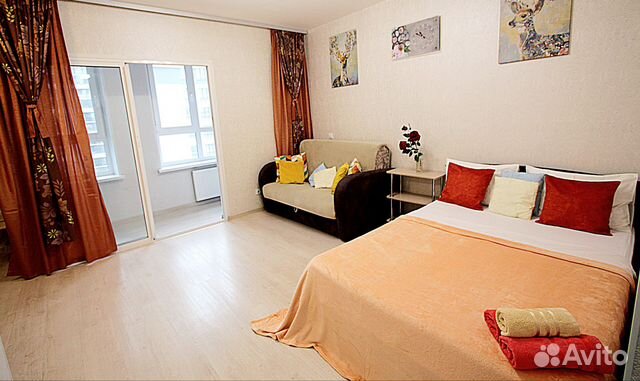

Квартира-студия, 36 м², 2 кровати