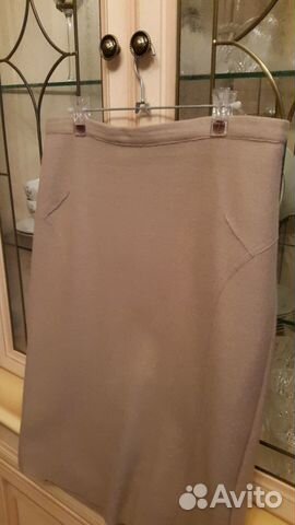 Продам бежевую юбку (натур. шерсть), на подкладе