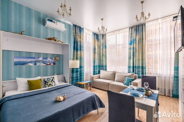 

Квартира-студия, 35 м², 2 кровати