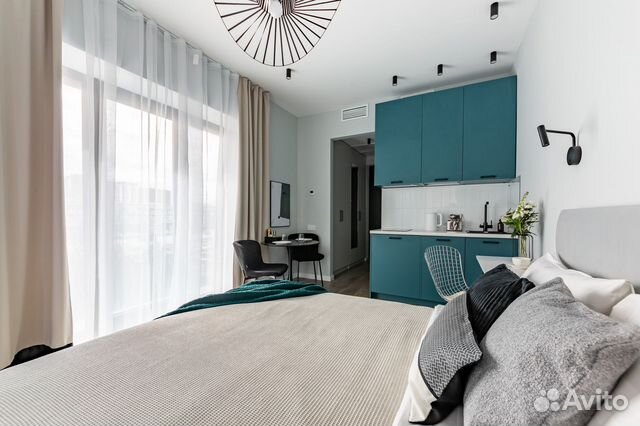 

Квартира-студия, 28 м², 1 кровать