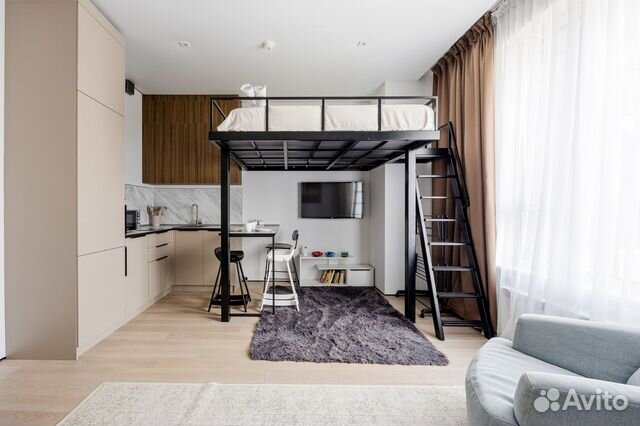

Квартира-студия, 30 м², 2 кровати