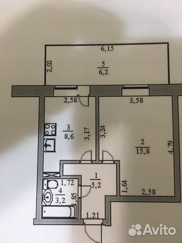 1-к квартира, 32.8 м², 2/2 эт. 1-к квартира, 32.8 м², 2/2 эт.