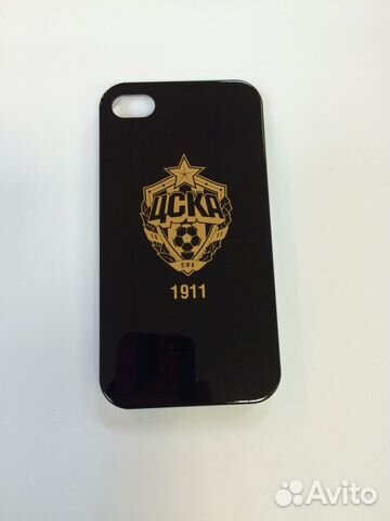 Чехол накладка iPhone 4 / 4S цска Черный / золото