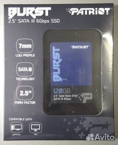 SSD Patriot SATA III 240Gb PBU240GS25ssdr Burst