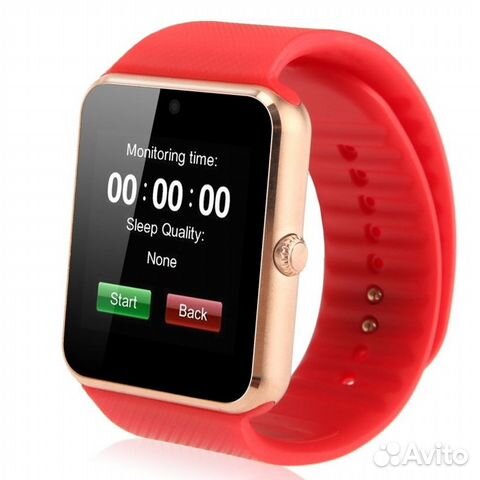 Умные часы-телефон Smart Watch AW08 красные