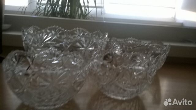 Комплект хрустальных салатников 4 шт