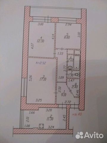 3-к квартира, 72 м², 9/14 эт. 3-к квартира, 72 м², 9/14 эт.
