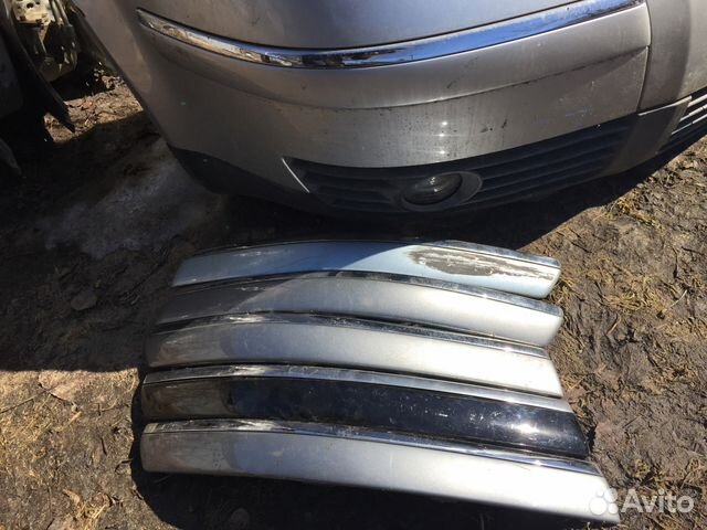 Молдинги с хромом переднего бампера VW Passat b5+ Молдинги с хромом переднего бампера VW Passat b5+