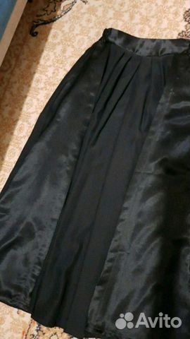 Чёрная юбка в пол