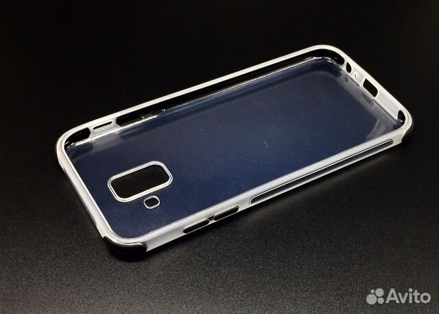 SAMSUNG A6 Чехол Силикон Черными уголками антишок SAMSUNG A6 Чехол Силикон Черными уголками антишок