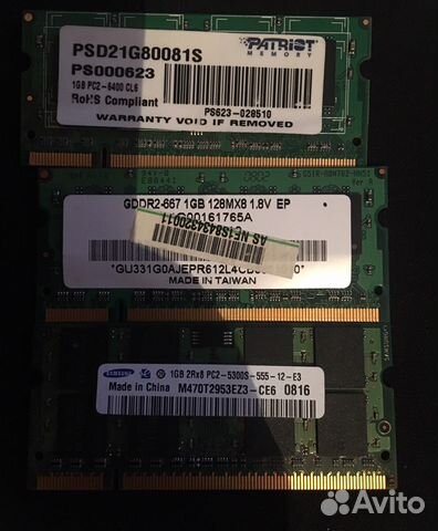 Оперативная память для ноутбука ddr2 - 1gb