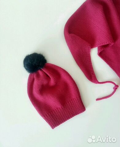 Весенний комлект шапка бактус платок