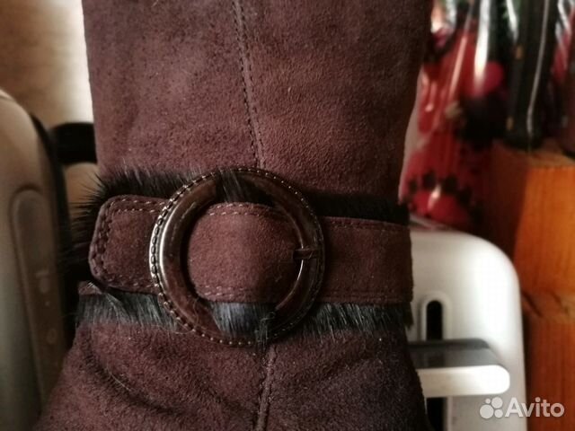 Сапоги замшевые р.36-37