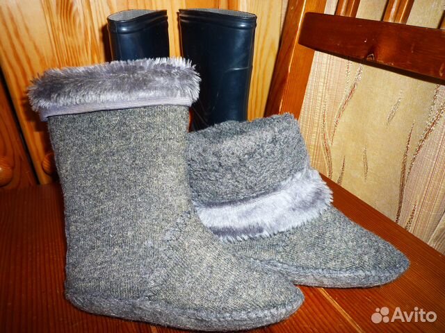 Сапоги резиновые с вкладышем, р.27