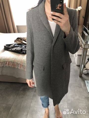 Серое шерстяное пальто Set Серое шерстяное пальто Set
