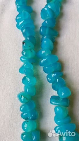 Бусы голубые из натуральных камней Бусы голубые из натуральных камней