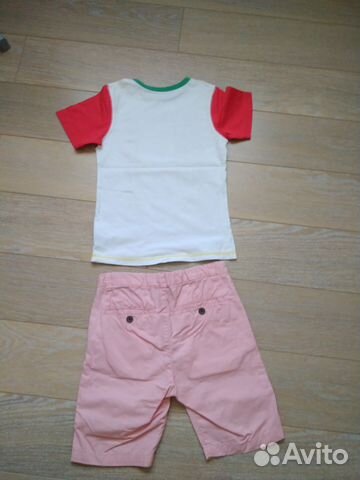 Футболка Mothercare р.134 шорты H&M р.140 пакет