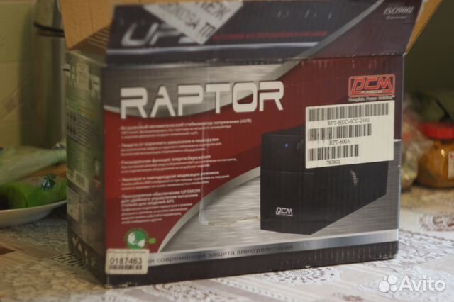 Ибп PowerCom Raptor RPT-600A