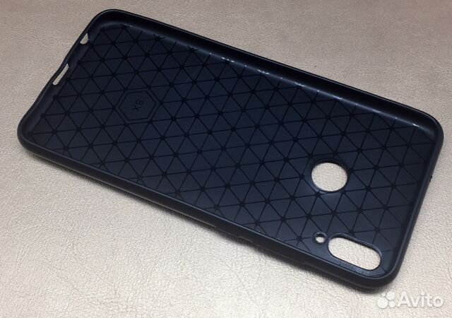 Huawei P Smart 2019 Чехол Черный Под Кожу Силикон