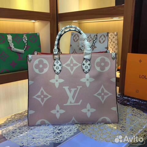Сумка louis vuitton giant monogram Onthego разноцв