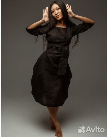 Платье льняное katami wear летнее/осеннее Платье льняное katami wear летнее/осеннее