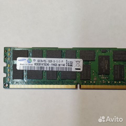 HP 8Gb PC3L-10600R DDR3 dimm ECC б/у гар
