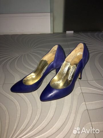 Туфли синие кожа/замша, Werner Kern, Германия, 36