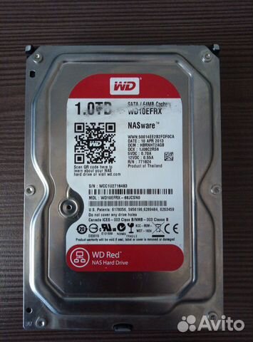 Жесткий диск Western Digital WD Red 1 TB(WD10efrx)