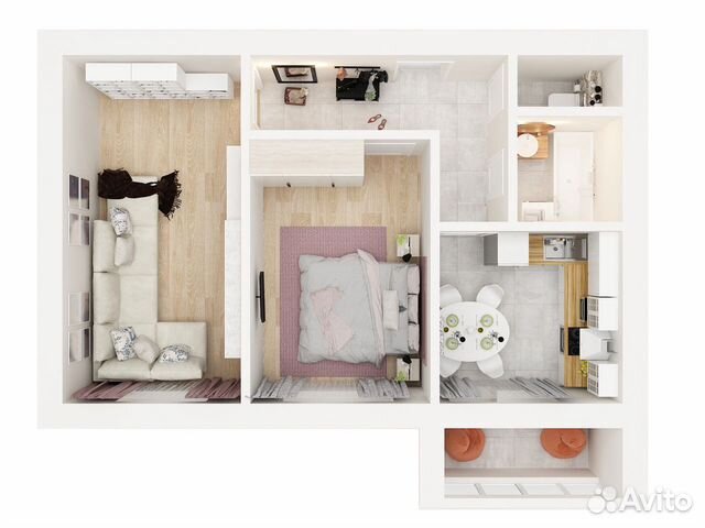 2-к квартира, 50.8 м², 1/6 эт. 2-к квартира, 50.8 м², 1/6 эт.