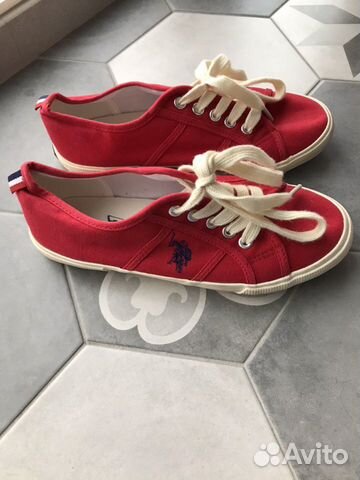 Кеды Us polo assn красные, размер 37 Кеды Us polo assn красные, размер 37