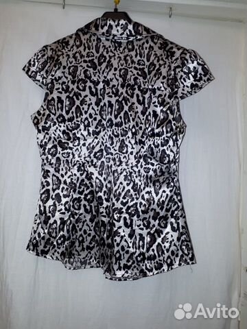 Шелковая блузка с леопардовым принтом
