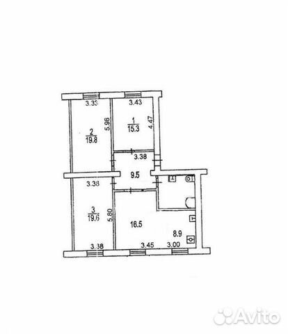3-к квартира, 98.7 м², 2/5 эт. 3-к квартира, 98.7 м², 2/5 эт.
